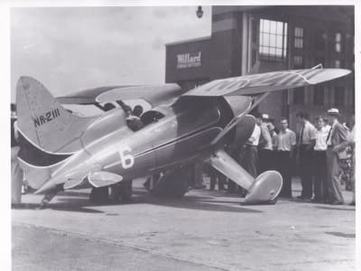 Hall Bulldog at Cleveland OH with Bob Hall, right rear view, canopy off